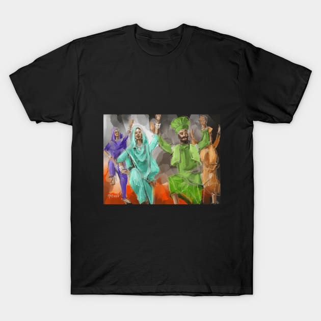 Bhangra Group T-Shirt by sukhpalgrewal